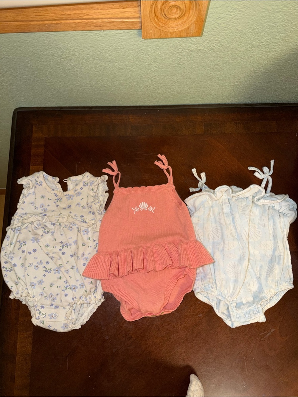 Carter & Cloud Island baby girl rompers